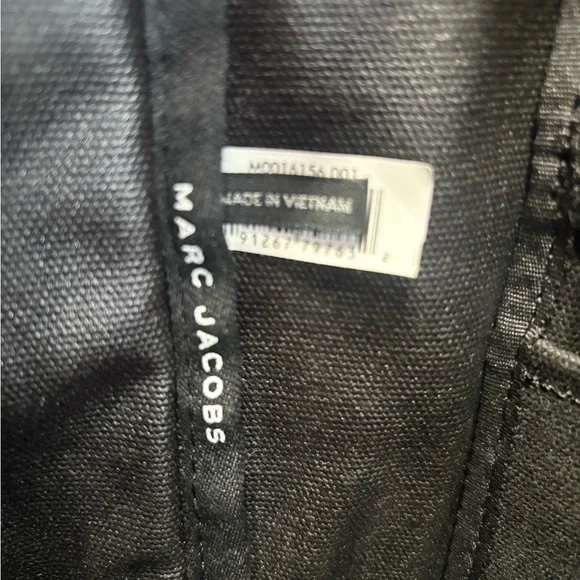 Marc Jacobs Black Canvas Tote Bag with White Lettering - Picture 5 of 5